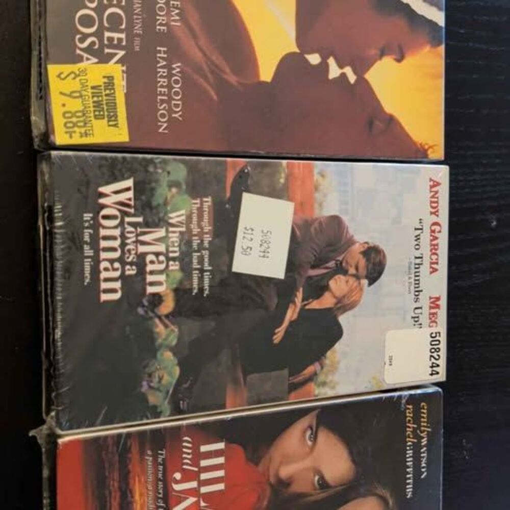 VINTAGE VHS Lot 3 FACTORY SEALED NEW Indecent Proposal When A Man Loves A Woman